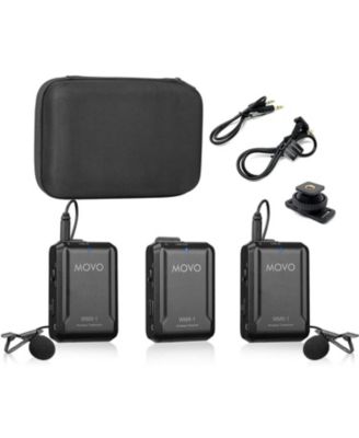WMX-1-DUO 2.4GHz Dual Wireless Lavalier Microphone System Compatible with Cameras and Smartphones
