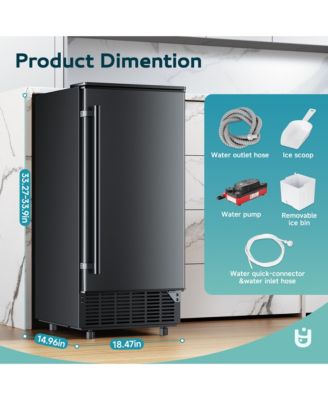 24-lb Ice Storage 80-lb Ice Per day Cubed Ice Maker ( Black )