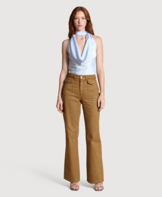 Women's Flare Leg Patch Pocket Jeans