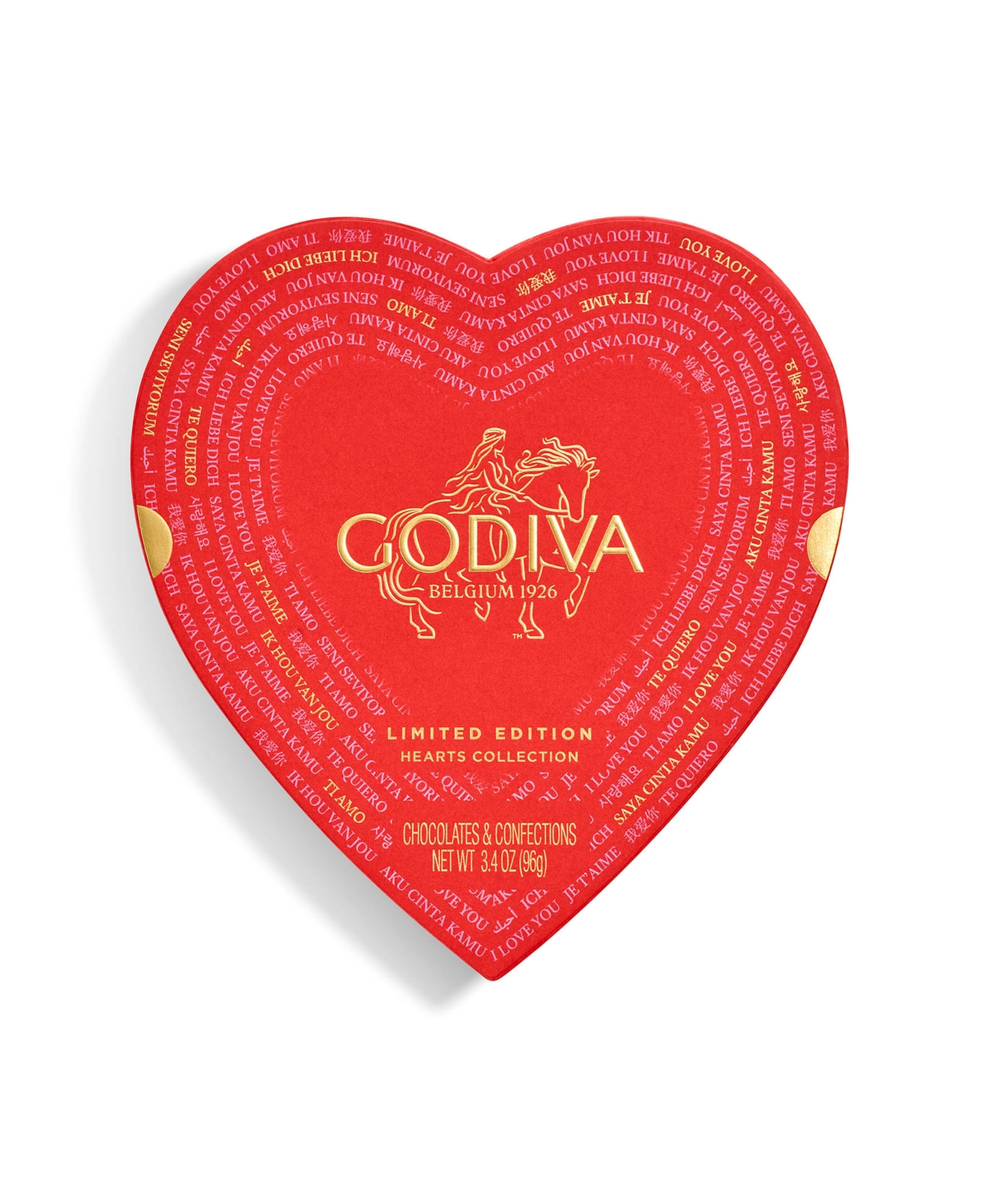 Godiva Valentine's Day Paper Heart Gift Box, 9-Pc.