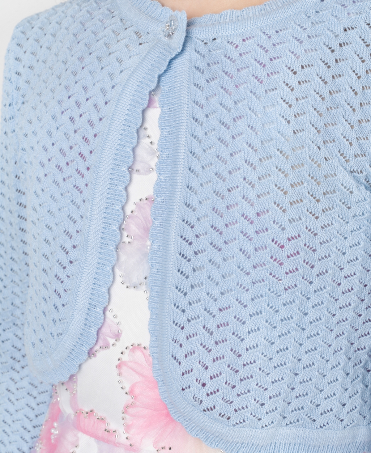 Rare Editions Girls' 7-16 Crochet Knit Cardigan