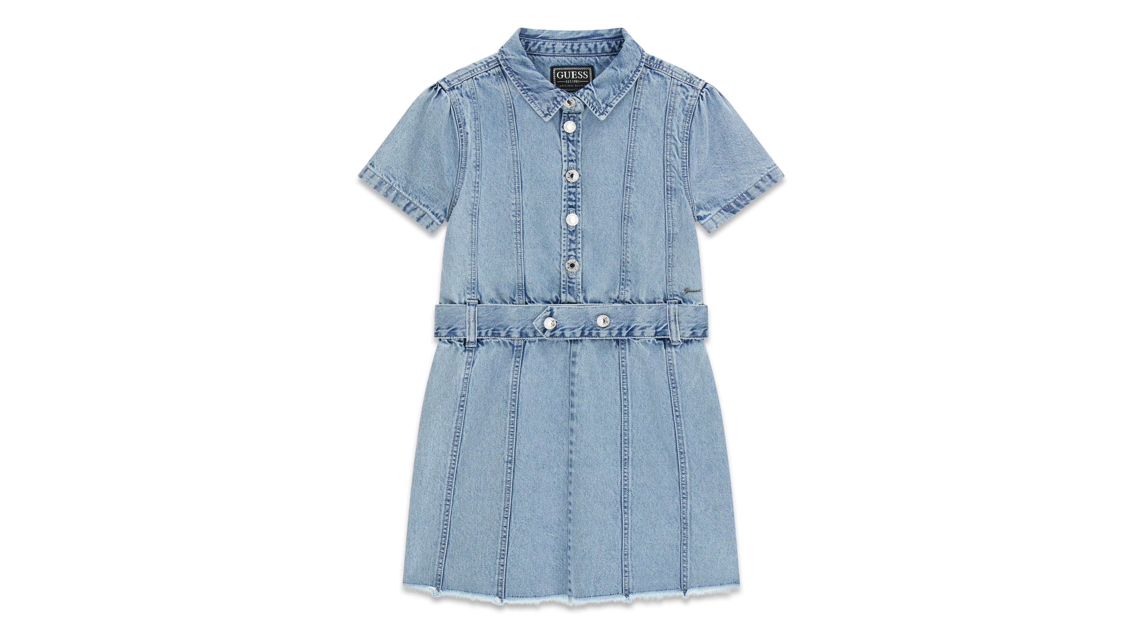 Guess Girls' 7-16 Short-Sleeve Denim Dress