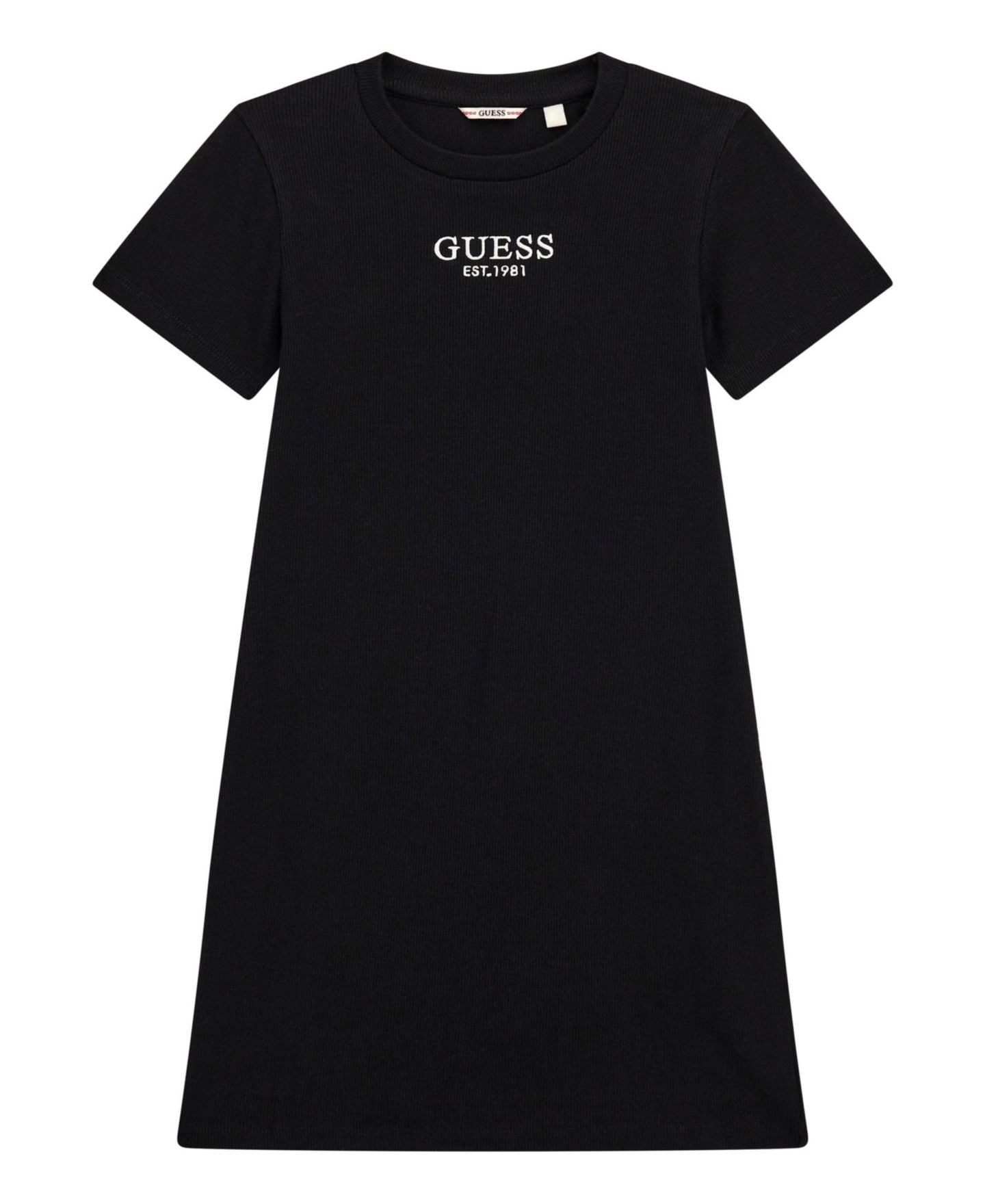 Платье GUESS ' 7-16 Short-Sleeve Rib Dress для девочек, цвет: Чёрный — фото 1
