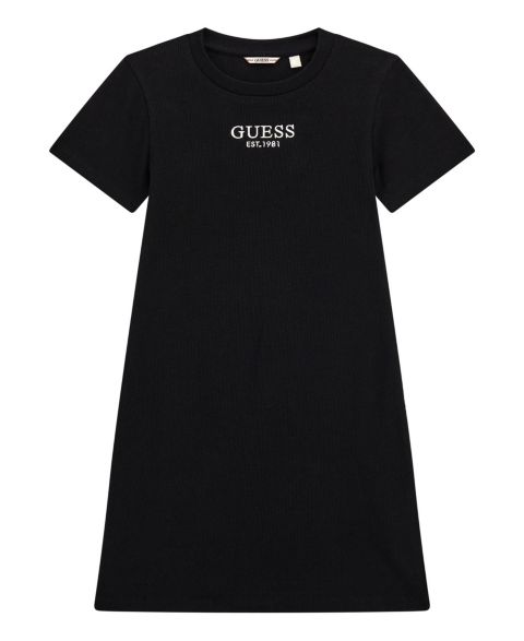 Платье GUESS ' 7-16 Short-Sleeve Rib Dress для девочек, цвет: Чёрный