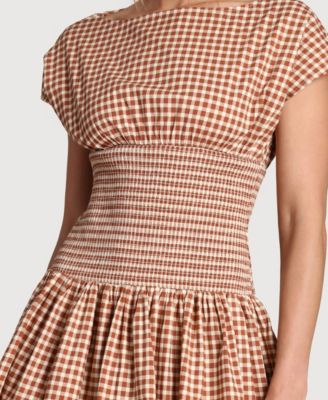 Women's Boat Neck Mini Dress