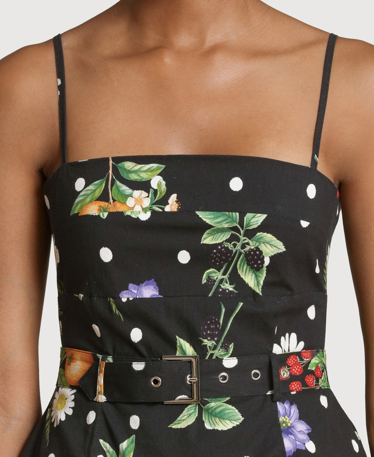 Avec Les Filles Women's Drop Waist Belted Midi Dress