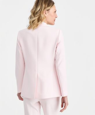 Women's Rhinestone-Brooch One-Button Blazer