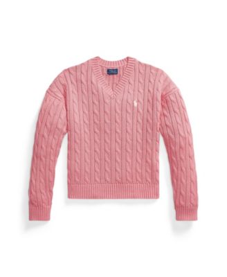 Girls' 7-16 V-Neck Sweater