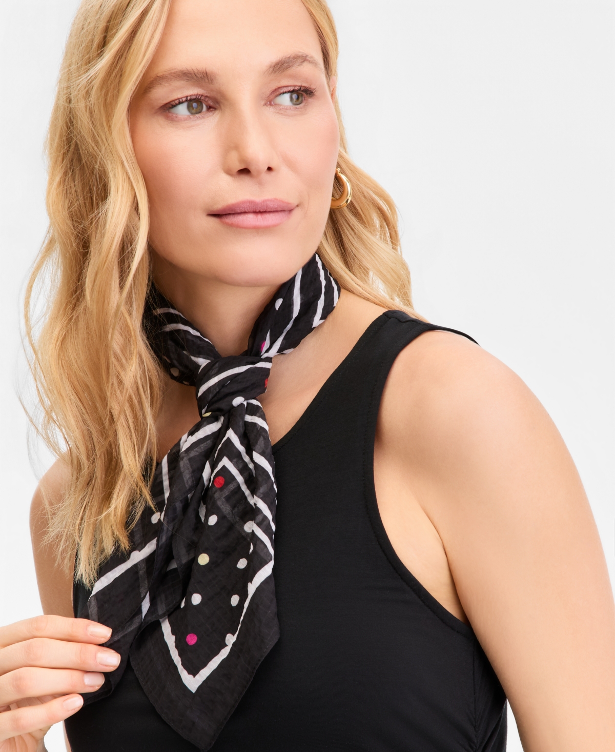 I.n.c. International Concepts Dot & Stripe Square Bandana, Macy's Exclusive