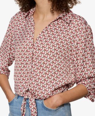 Petite Lover Long-Sleeve Tie Shirt