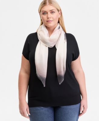 Watercolor Mia Floral Oblong Scarf