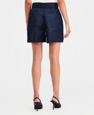 Women's Belted High-Rise Shorts