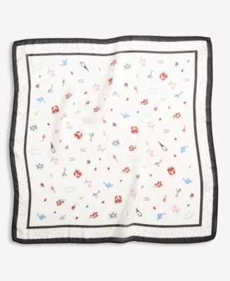 Food & Wine Print Bandana Scarf