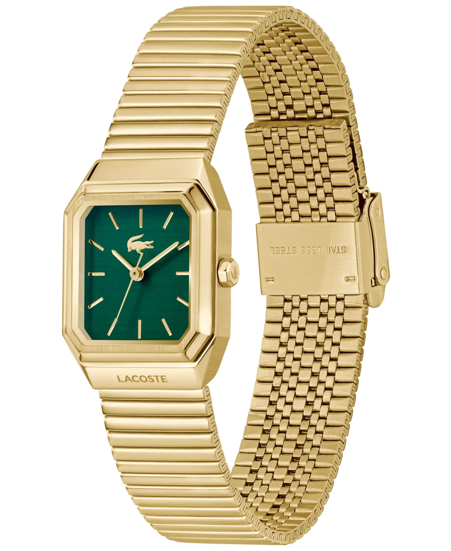 Women's Rene Gold Tone Stainless Steel Mesh Bracelet Watch, 23x30.8mm
