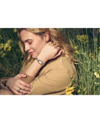 Women's Raquel Three-Hand Gold-Tone Stainless Steel Watch, 18mm