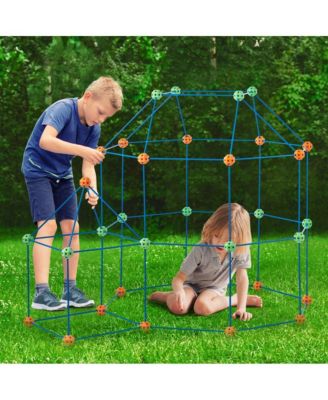 180PCS Kids Tent Fort Building Kit STEM Construction Set