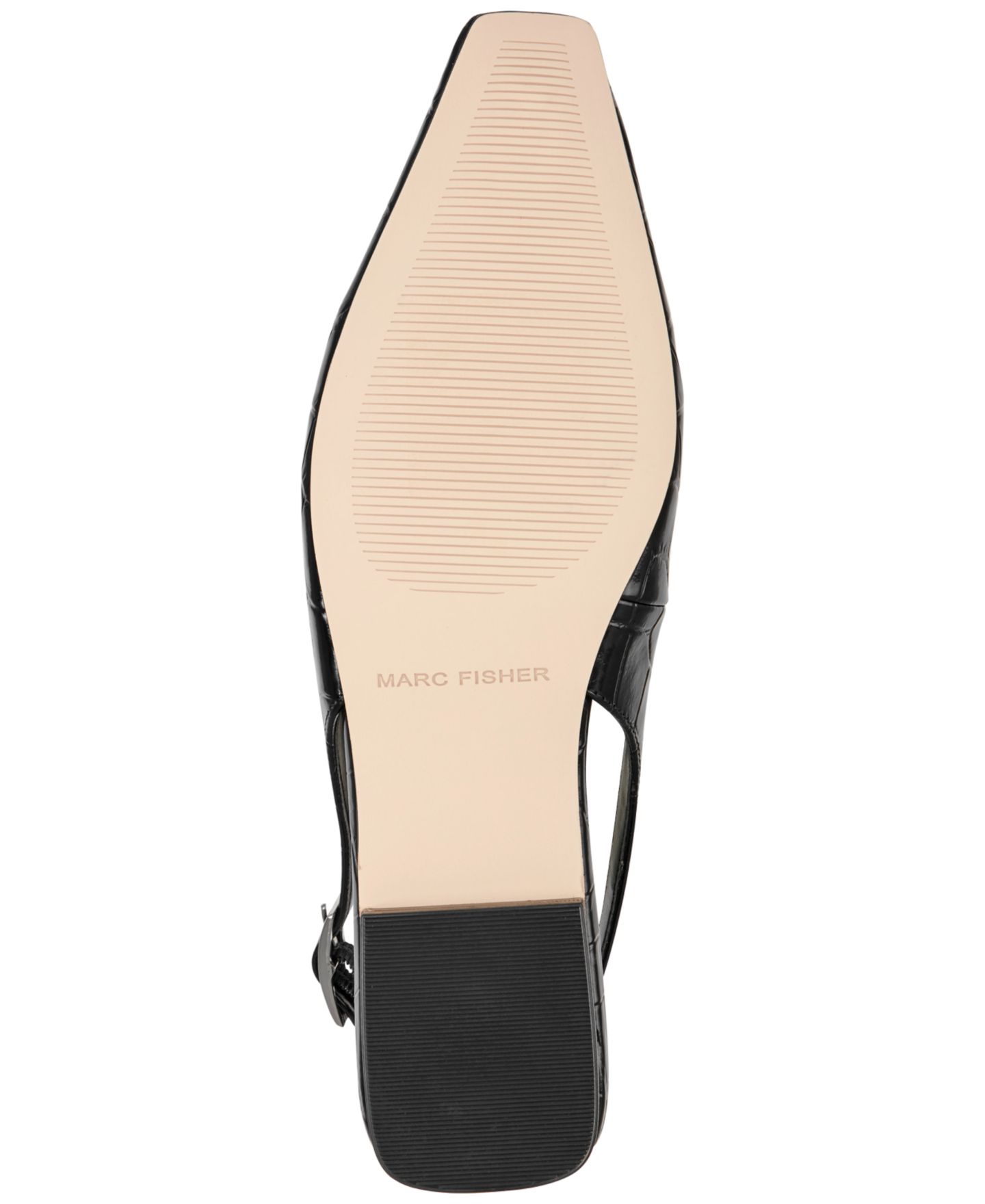 Женские балетки Marc Fisher Gelli Square Toe Slingback Dress Flats, цвет: Чёрный — фото 5