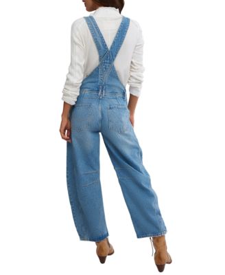 Women's Good Luck Square Neck Overalls Pants
