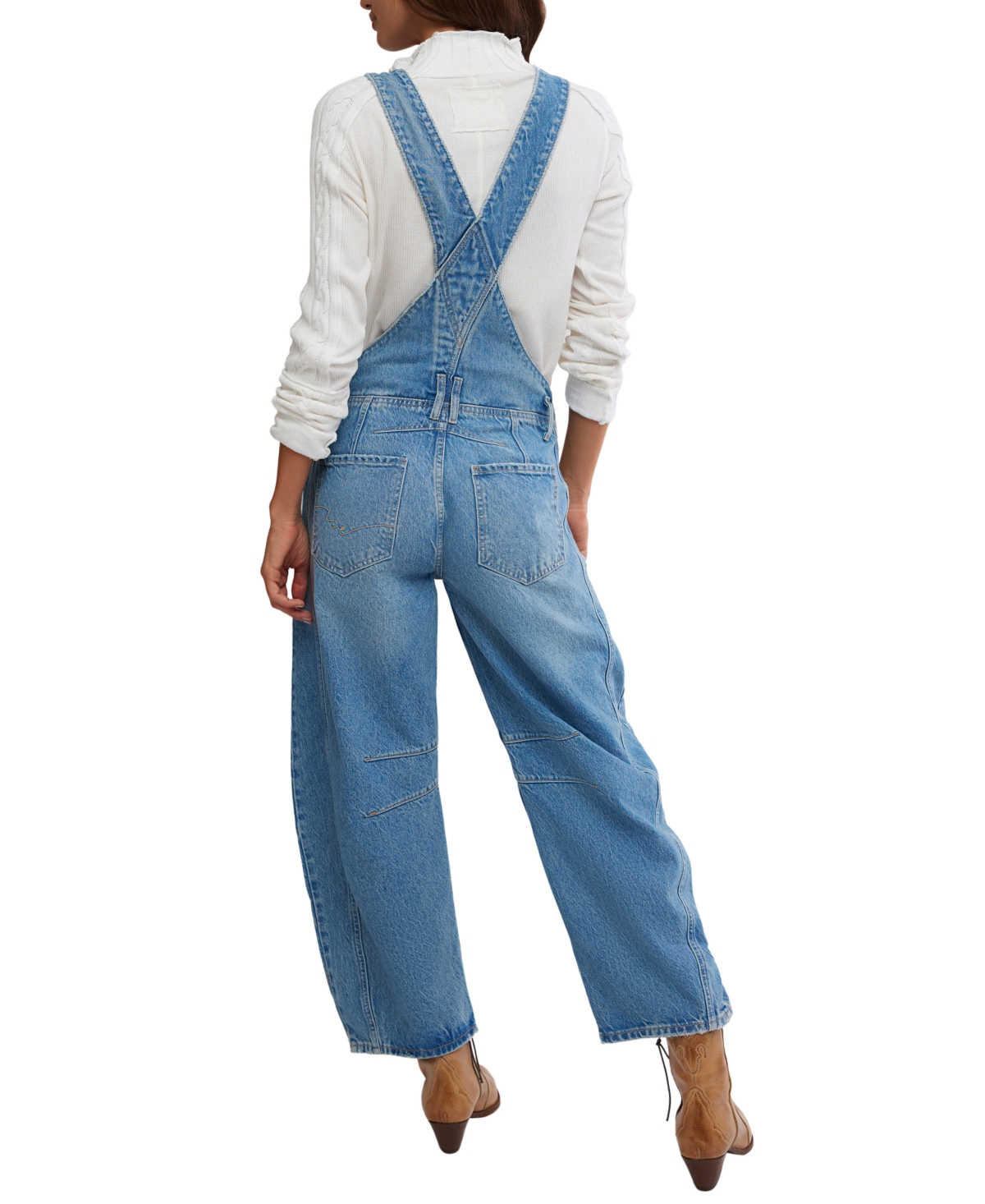 Free People Juniors' Good Luck Square Neck Overalls Pants