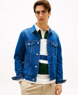 Men's Spread Collar Regular Trucker Jacket