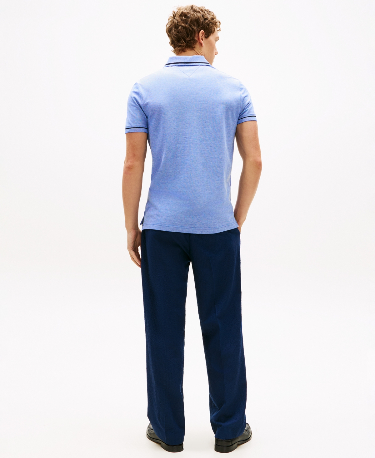 Tommy Hilfiger Men's Regular-Fit Two-Tone Oxford Polo Shirt