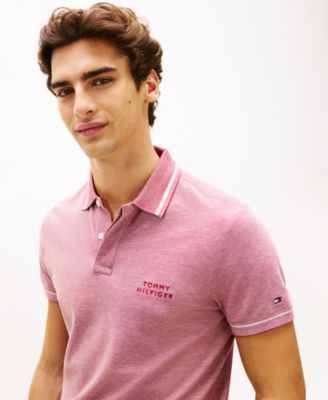 Men's Regular-Fit Two-Tone Oxford Polo Shirt