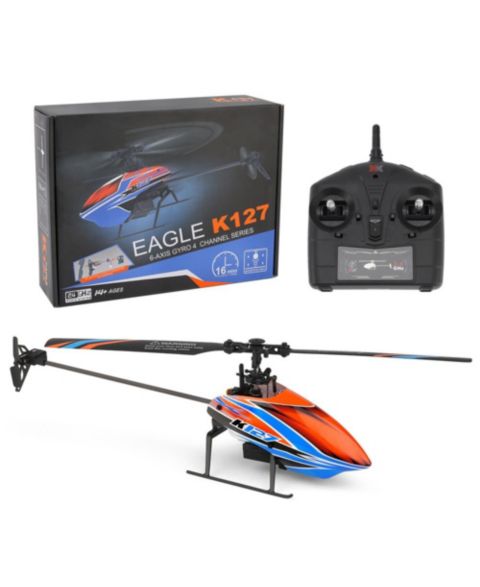 Детская игрушка Bruce & Shark K127 4-Channel Auto-Hover 6-Axis Gyro RC Helicopter, цвет: Оранжевый