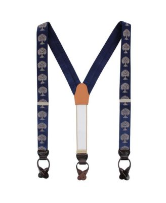 Men's Heritage Oak Tree Novelty Silk Button End Suspenders
