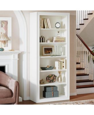 75" Tall Bookcase, 6-Tier Modern Bookshelf Open Display Storage Shelves, Floor Standing Large Book Shelf