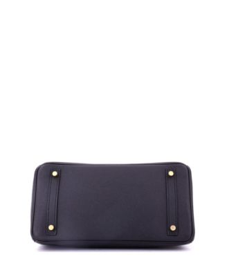 Pre-Owned HERMES Birkin 30 Handbag Black Epsom with Gold Hardware