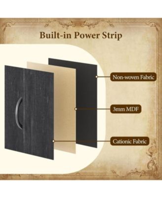 48" Fabric Storage Chest, Steel Frame, Wood Top, Closet 15-Drawer Modern Tall Dresser