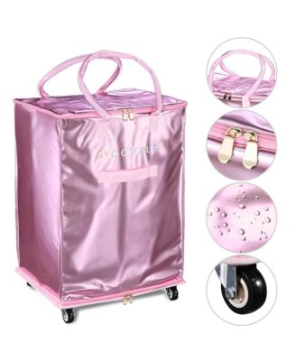 20" Rolling Tote Bag Grocery Bag on Wheels Shopping Trolley BubbleRush