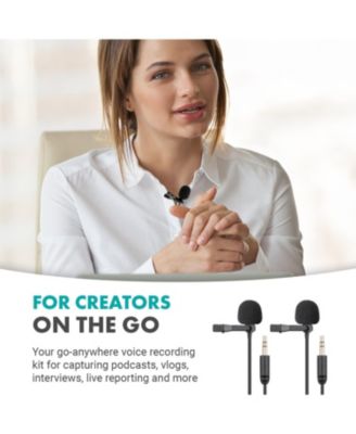 VersaLav-V2 Lavalier Microphone Set for Smartphones, Computer, DSLR or Mirrorless Camera