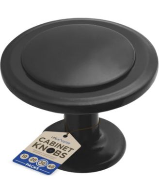 30pcs 1-1/4″ Matte Black Cabinet Knobs, Rust-Proof Zinc Alloy Drawer Pulls with Short & Adjustable Screws for Cabinets