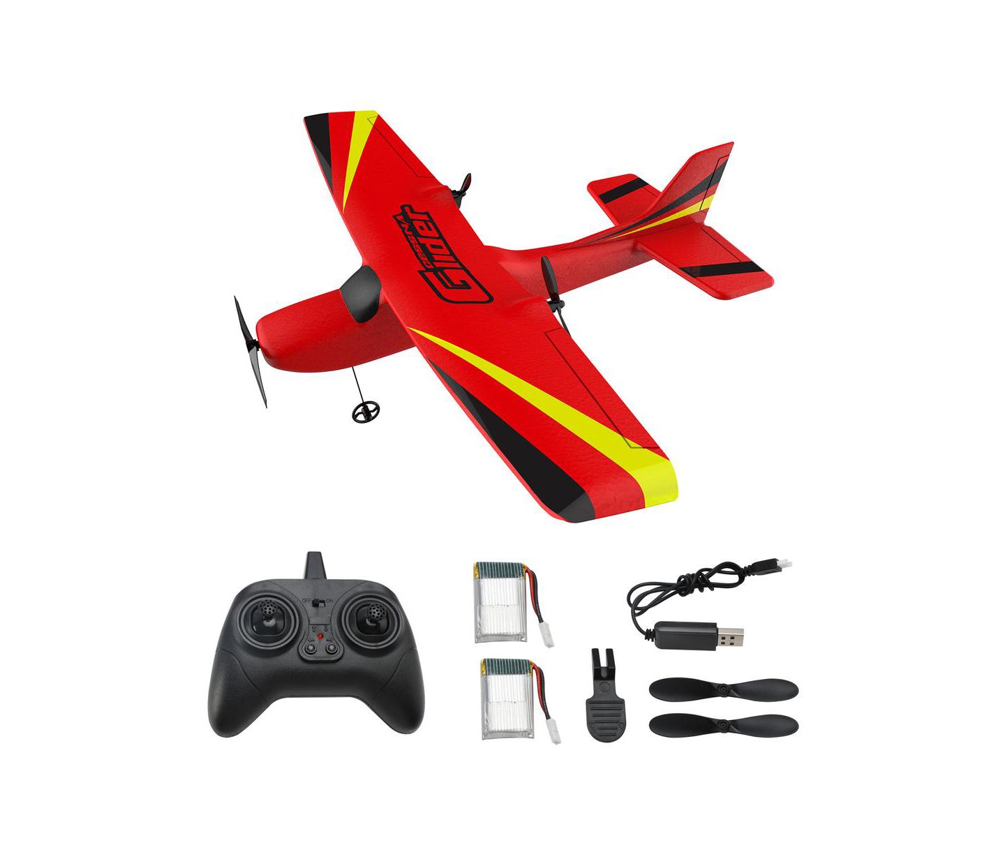 Детская игрушка Bruce & Shark Z50 Beginner 2.4G Crash-Resistant RC Plane, цвет: Красный — фото 8