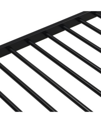 Twin Over Full Metal Bunk Bed Black, No Box Spring Needed, Large Under Bed Storage, Easy Assemble