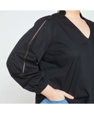 Plus Size Saint-Honore Poplin Blouse