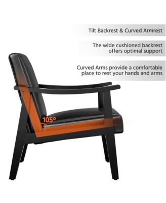 Modern Accent Chair Mid-Century Upholstered Armchair