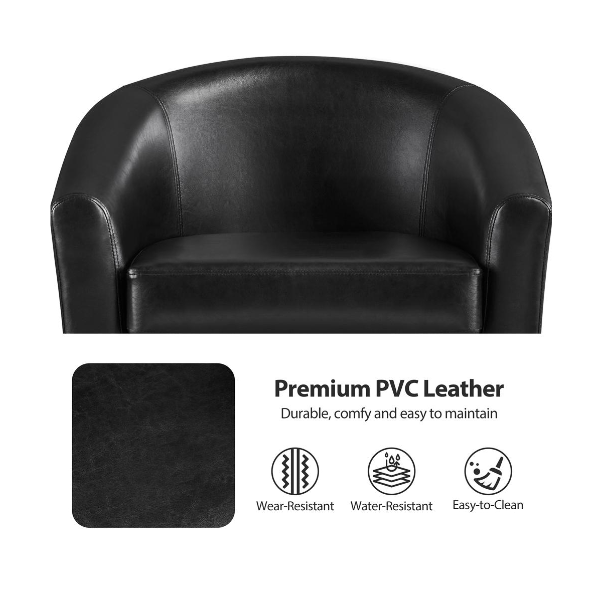 Yaheetech Faux Leather Accent Chair
