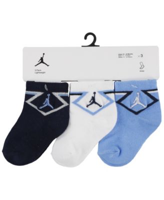 Baby Boys' Diamond Ankle Socks, 3-Pack Set