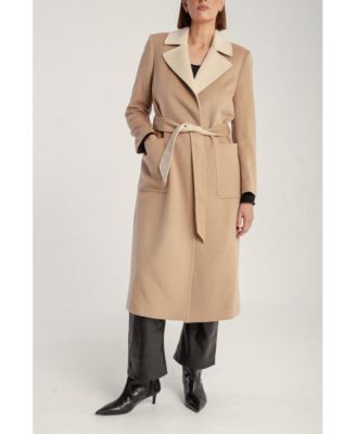 Women's Cashmere Belted Wrap Coat