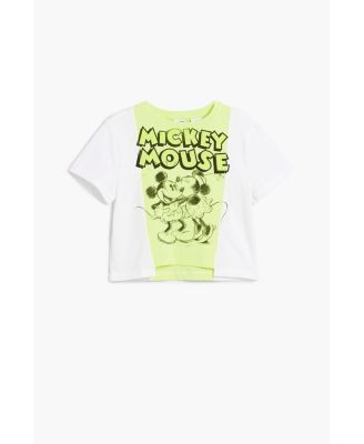 Girls Girls's Two-tone Mickey and Minnie Mouse T-shirt