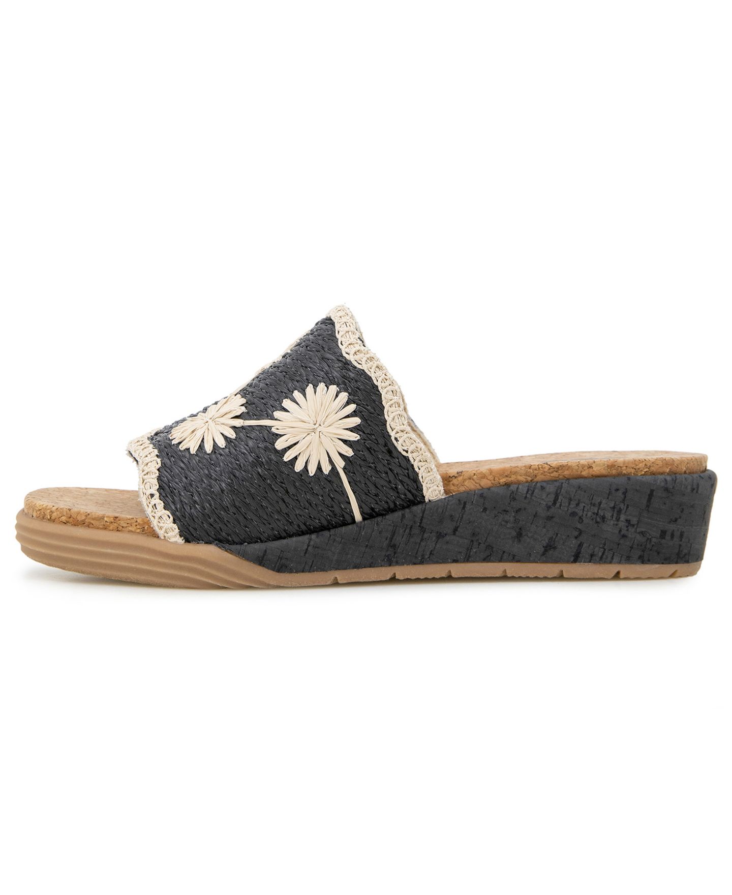 Женские сандалии JBU Winnie Casual Wedge, цвет: Чёрный / Белый — фото 7