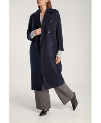 Women's Cashmere Double Breasted Long Coat