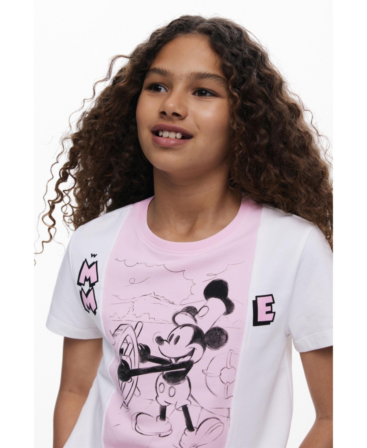 Desigual Girls 4-16 Two-tone Mickey Mouse T-shirt