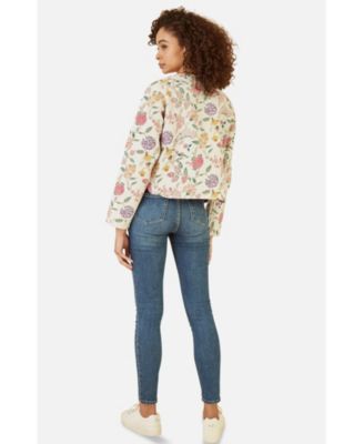 Women's Floral Reversible Cotton Quilted Jacket