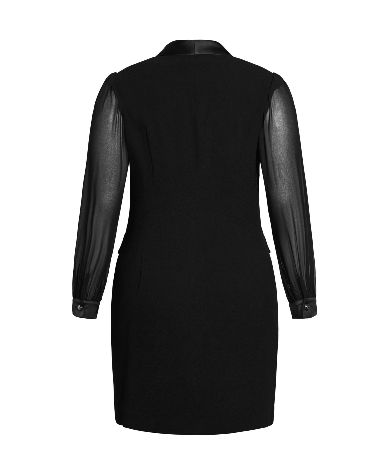 Plus Size Tux Seduction Mini Dress