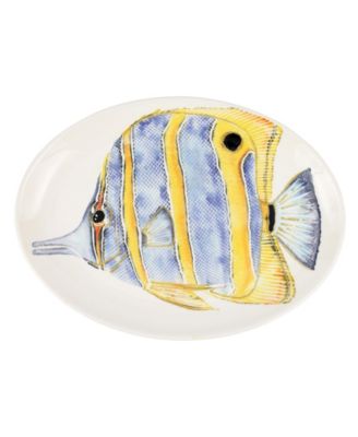 Reef Butterfly Fish Oval Platter