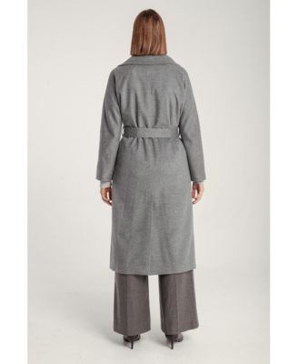 Women's Pure Cashmere Wrap Belted Midi Coat