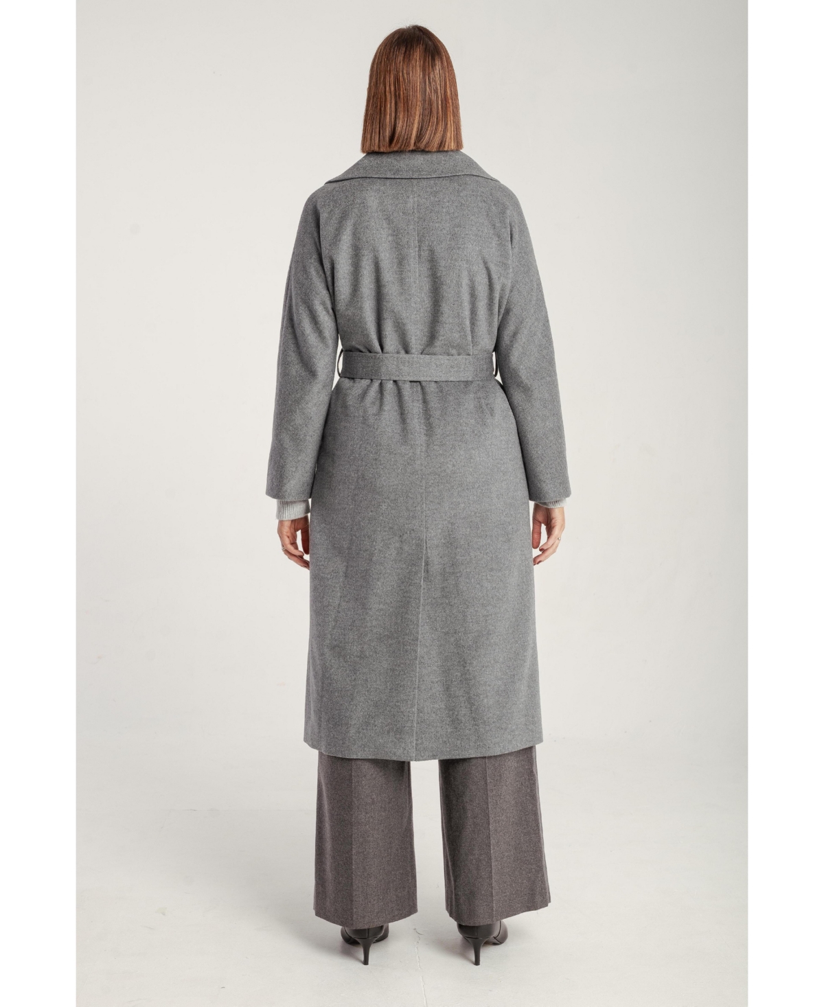 1982 Women's Pure Cashmere Wrap Belted Midi Coat